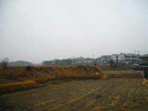 雨霧で何も見えない生駒山 雨霧で何も見えない生駒山