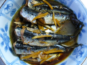 イワシのショウガ煮